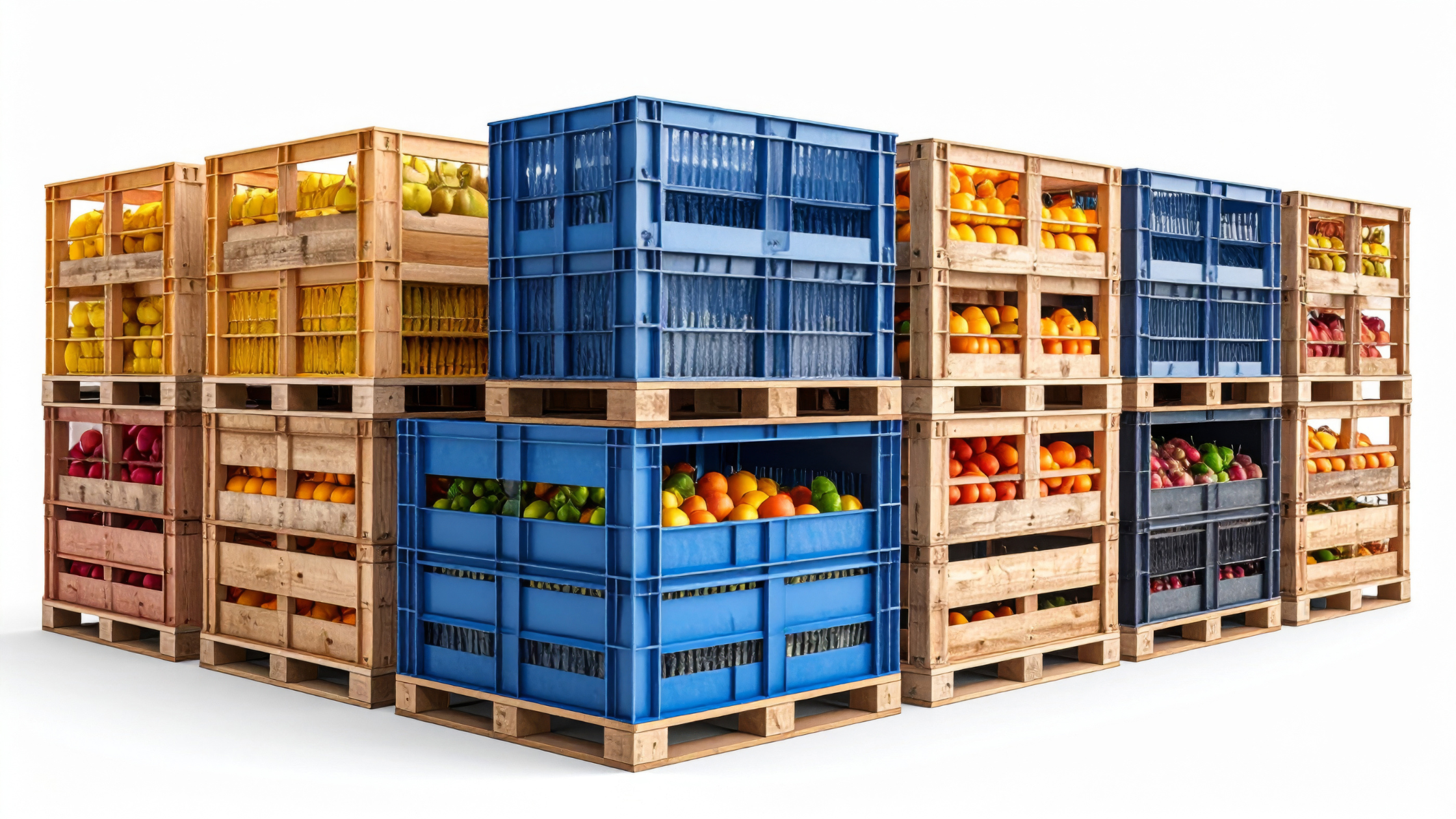 perishables packaged on pallets