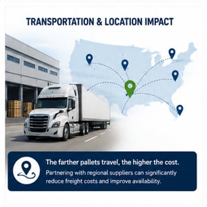 Pallet costs based on location